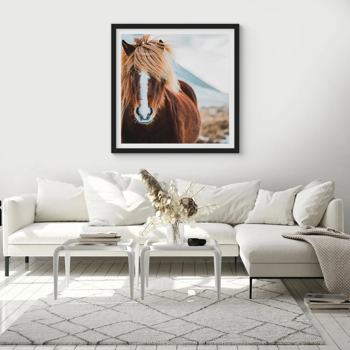 Plakat i sort ramme - Kan du mærke friheden? - 60x60 cm