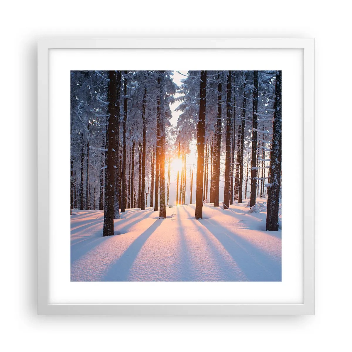 Plakat i hvid ramme - Klart i sort og hvidt - 40x40 cm