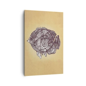 Lærredstryk - Billede på lærred - Fra et hav af ornamenter - 80x120 cm