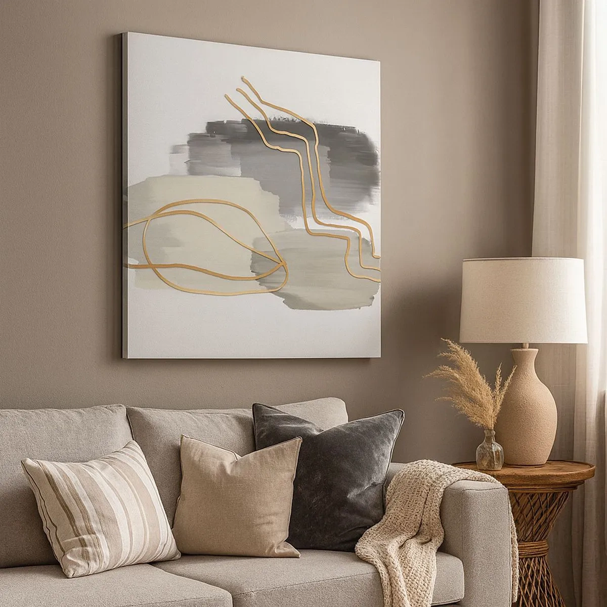 Lærredstryk - Billede på lærred - Vedholdenhed og bevægelse - 30x30 cm