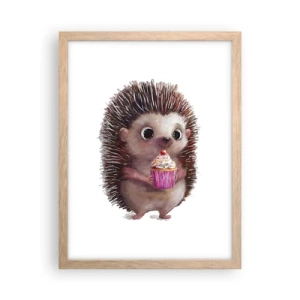 Plakat i ramme af lyst egetræ - Fejring er hver dag - 30x40 cm