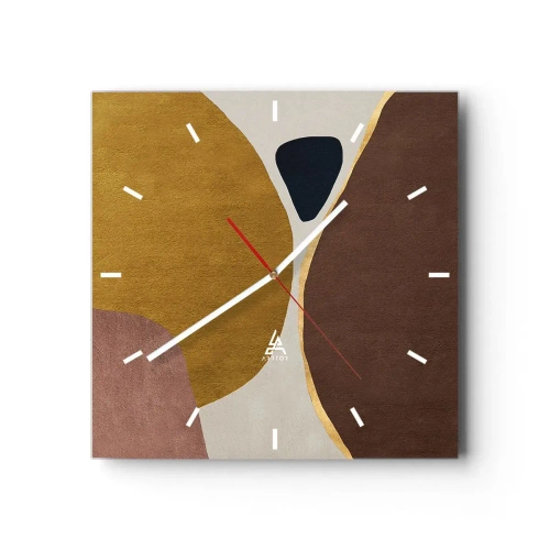 Vægur, Uret - Abstraktion - et sted i rummet - 40x40 cm
