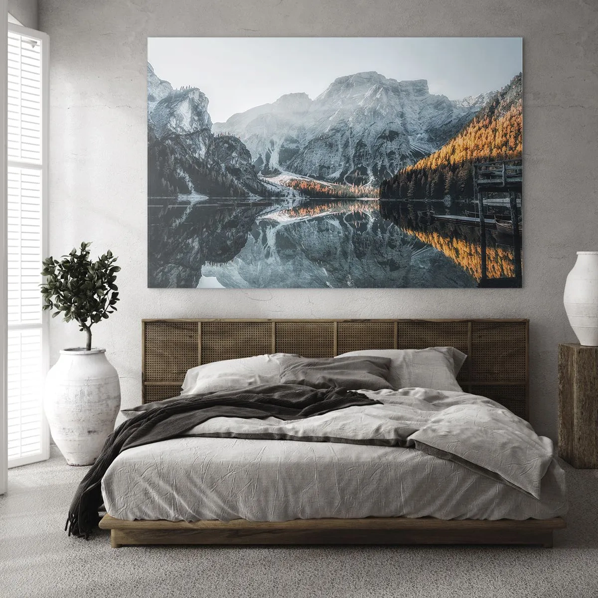 Billede på glas - Spejllandskab - 70x50 cm