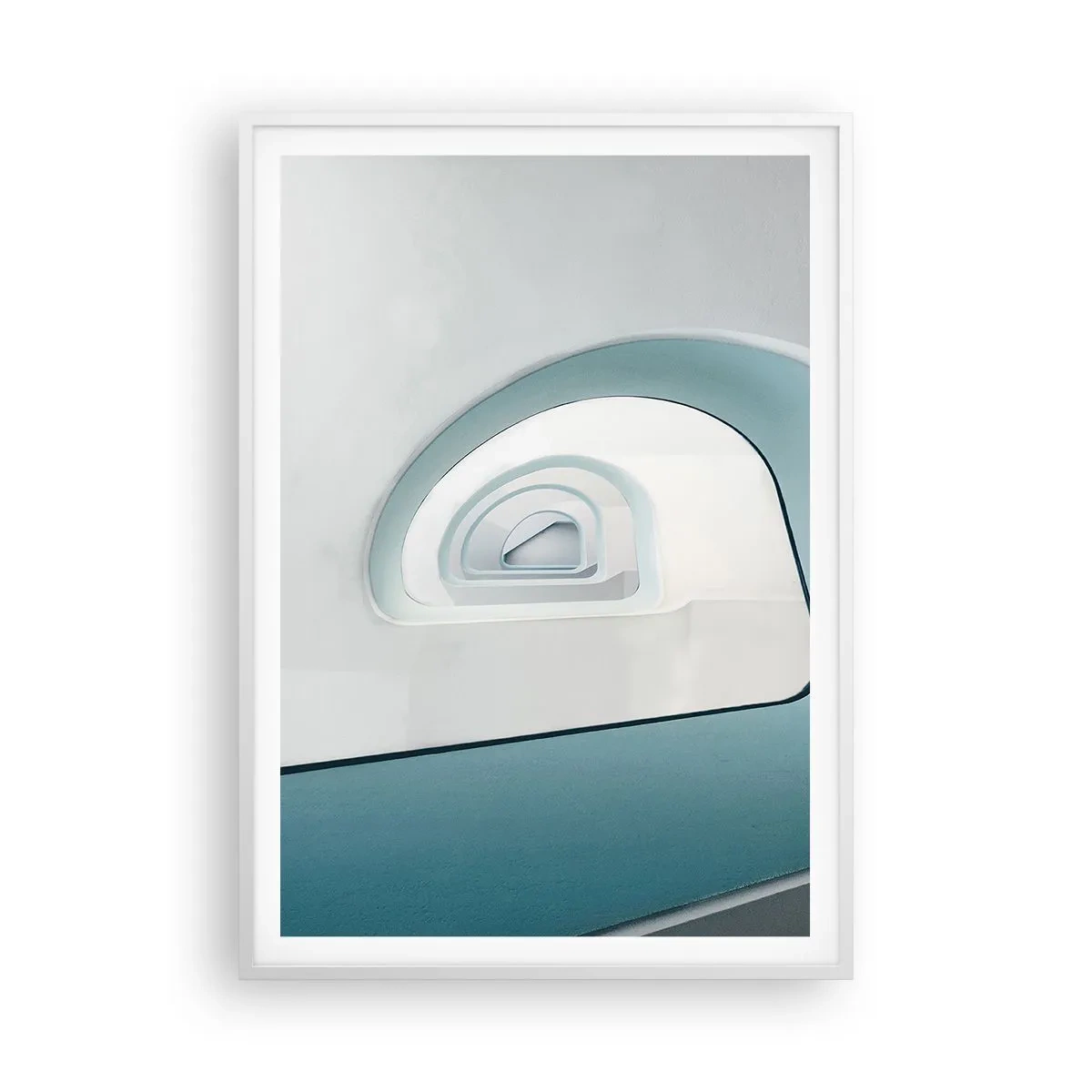 Plakat i hvid ramme - Til bunden af det blå - 70x100 cm