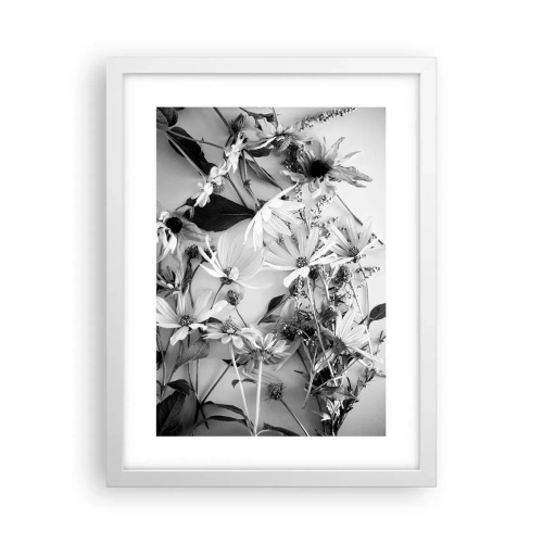 Plakat i hvid ramme - Blomster uden buket - 30x40 cm