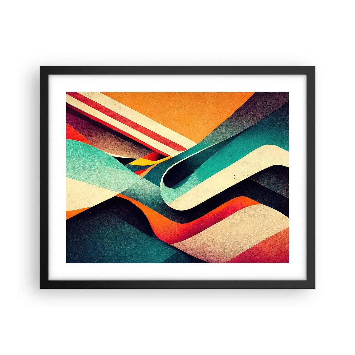 Plakat i sort ramme - Intens komposition - 50x40 cm