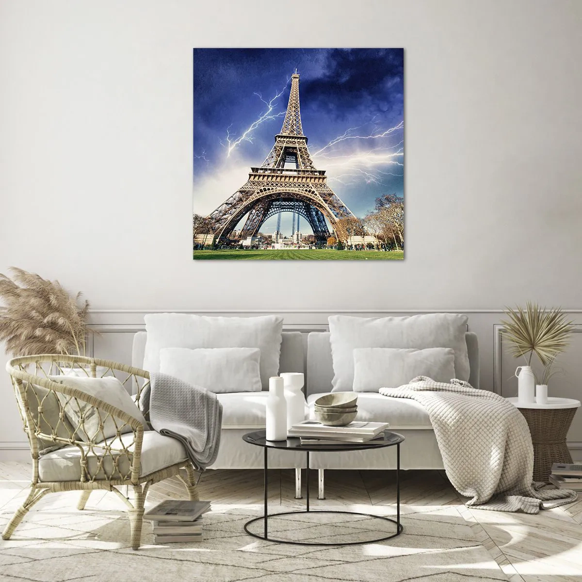 Billede på glas - Stormens herskerinde - 70x70 cm