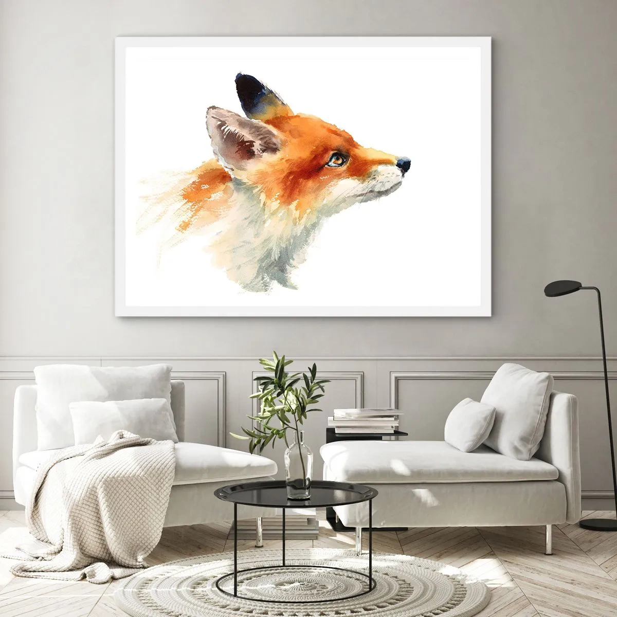 Plakat i hvid ramme - Man kan aldrig være for forsigtig - 100x70 cm