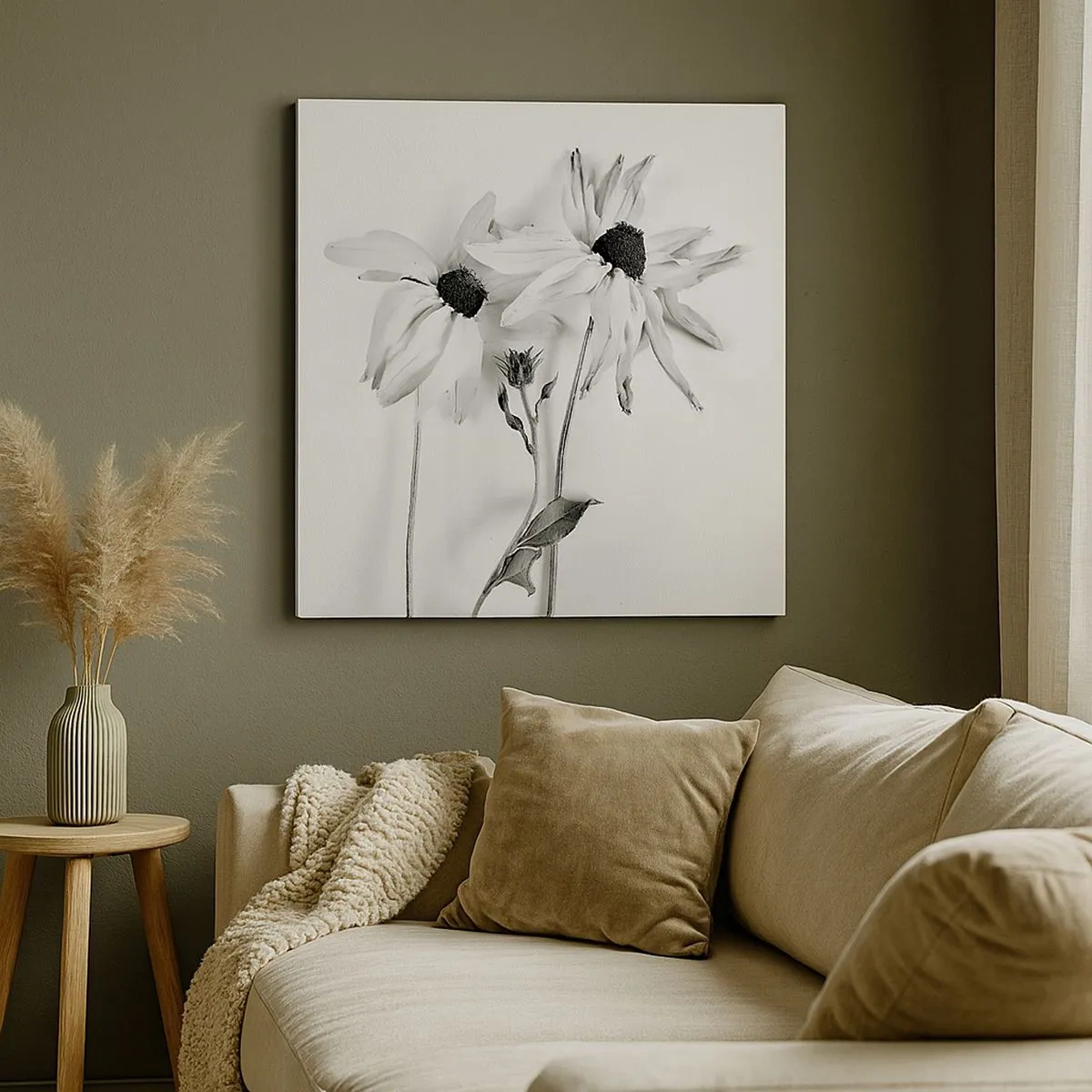 Lærredstryk - Billede på lærred - Ingen ønsker at være alene - 30x30 cm