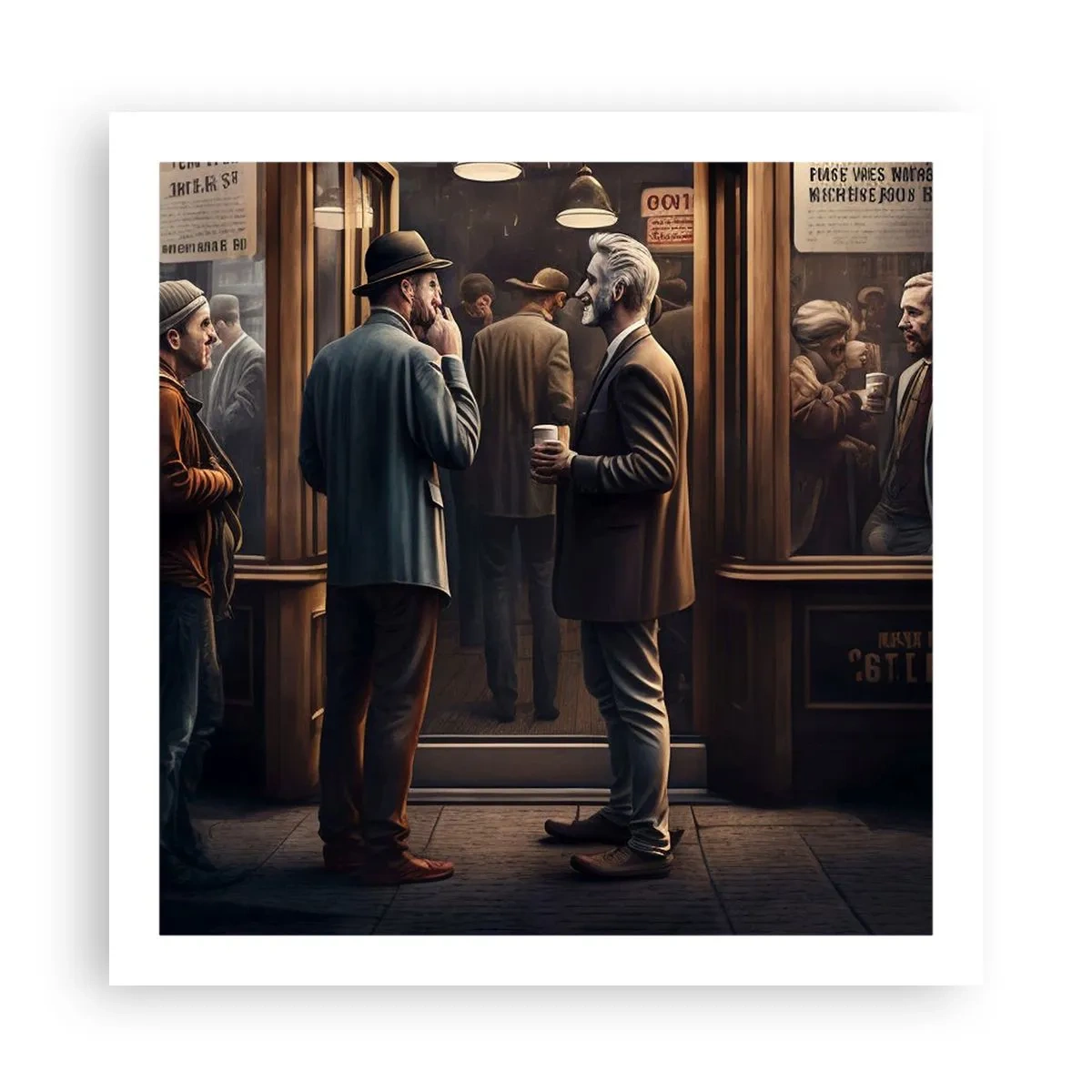 Plakat - Et godt øjeblik på dagen - 60x60 cm