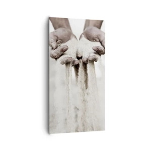 Lærredstryk - Billede på lærred - Med disse hænder... - 65x120 cm
