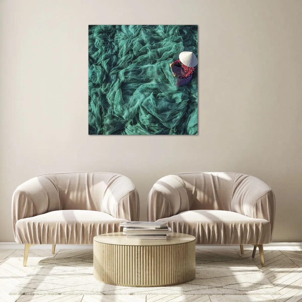 Billede på glas - I et hav af lys - 30x30 cm