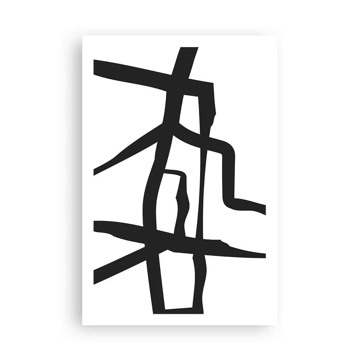 Plakat - Sort og hvid konstruktion - 61x91 cm