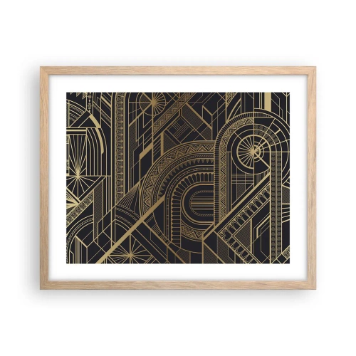 Plakat i ramme af lyst egetræ - Koncepter, idéer, planer - 50x40 cm