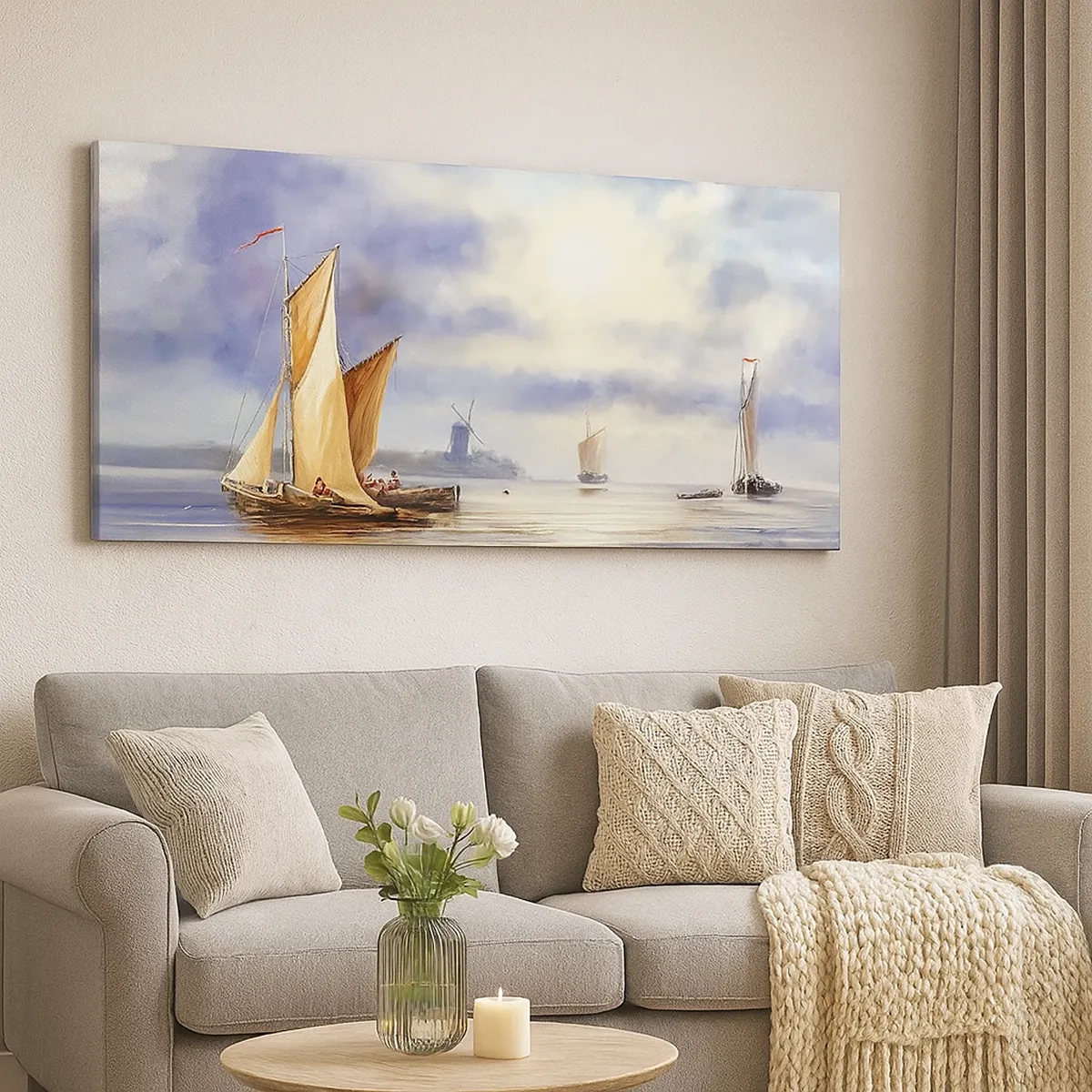 Lærredstryk - Billede på lærred - Sømændenes tilbagevenden - 30x30 cm