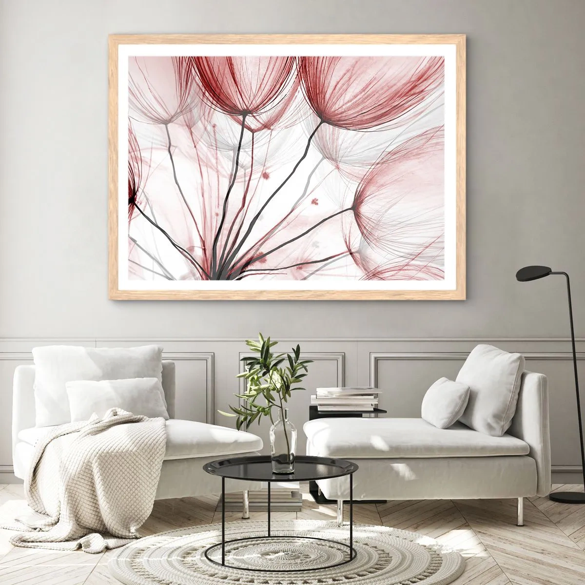 Plakat i ramme af lyst egetræ - Før afgang - 91x61 cm