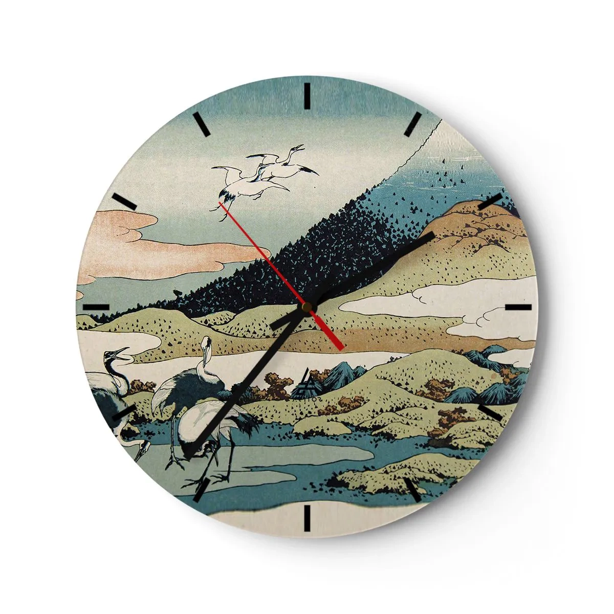 Vægur, Uret - I japansk ånd - 40x40 cm
