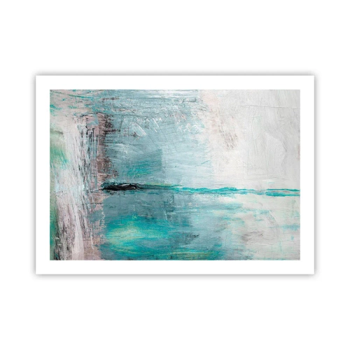 Plakat - Horisontalt med blå farve - 70x50 cm