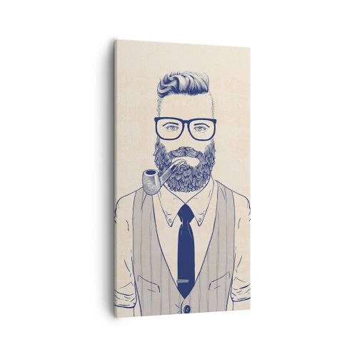 Lærredstryk - Billede på lærred - Munter, maskulin og moderigtig - 55x100 cm