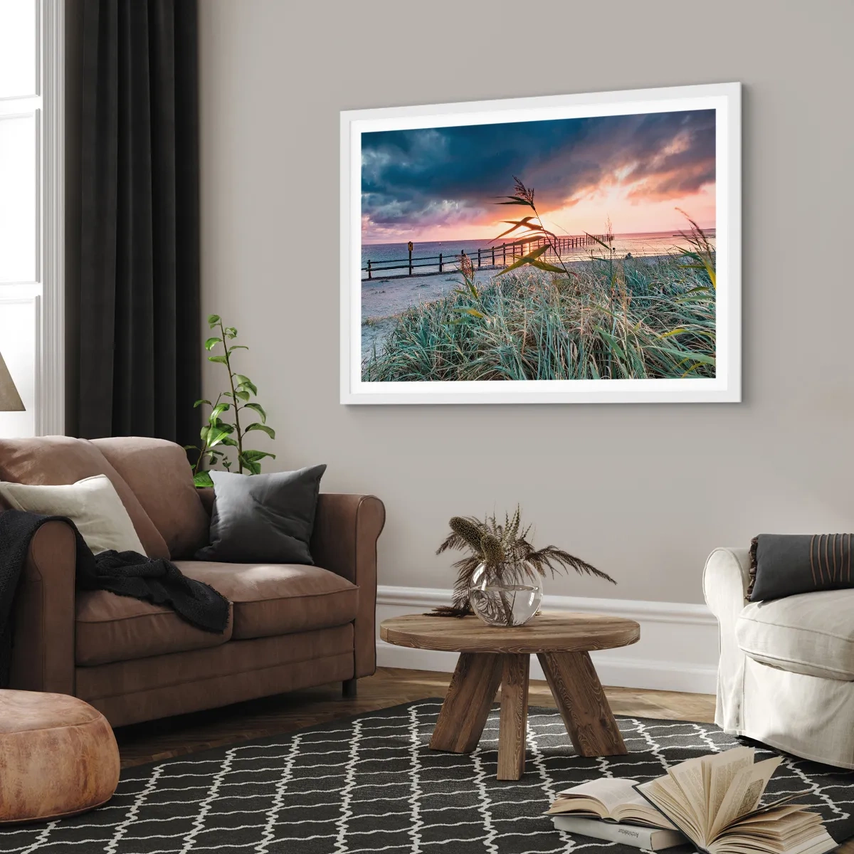 Plakat i hvid ramme - Ikke passerer med vinden - 50x40 cm