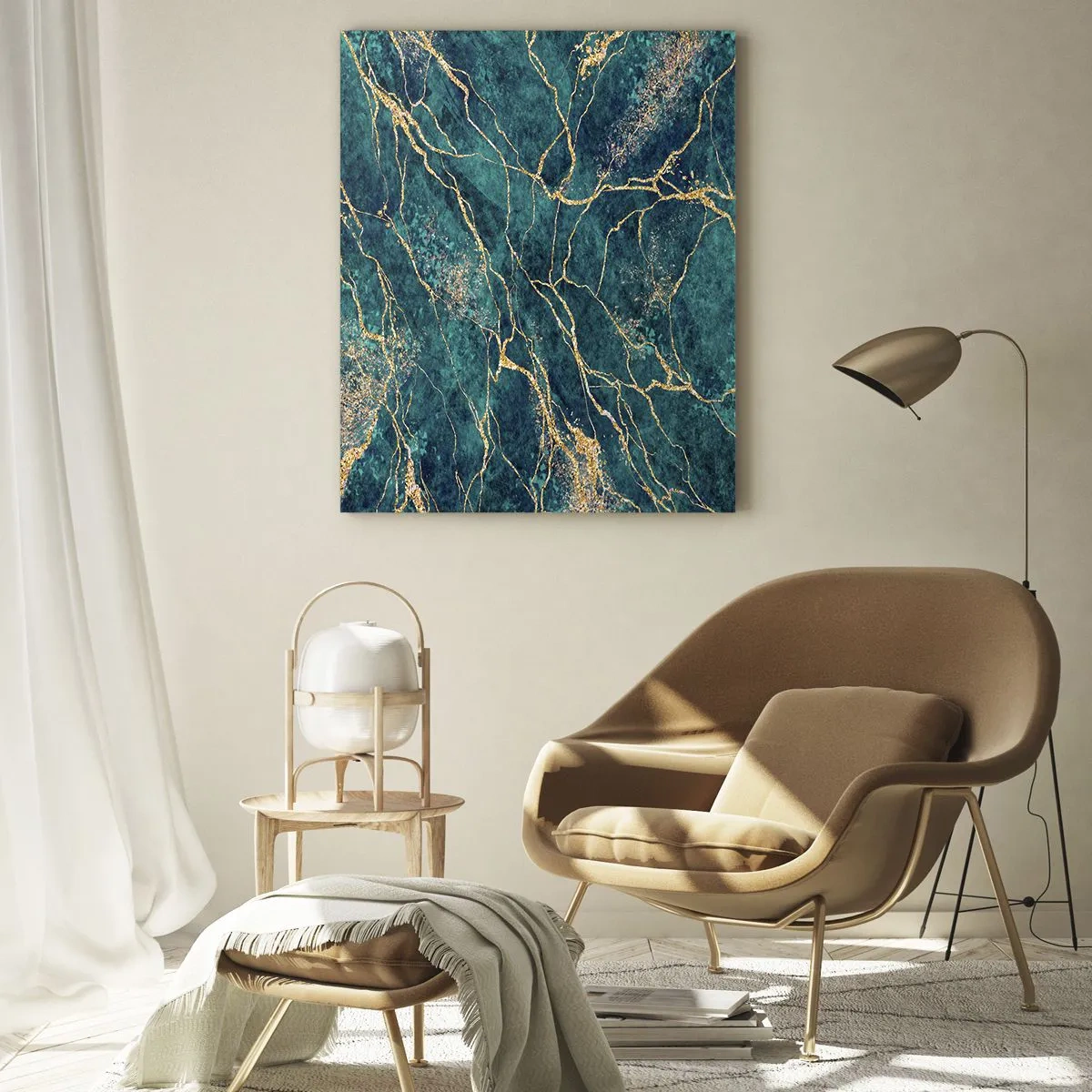 Billede på glas - Guldåre - 50x70 cm