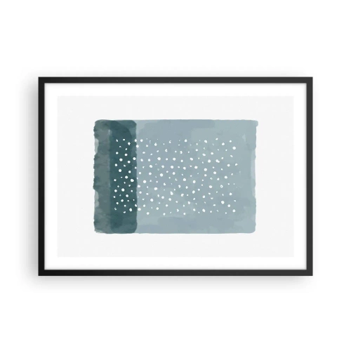 Plakat i sort ramme - Dyrket i blåt - 70x50 cm