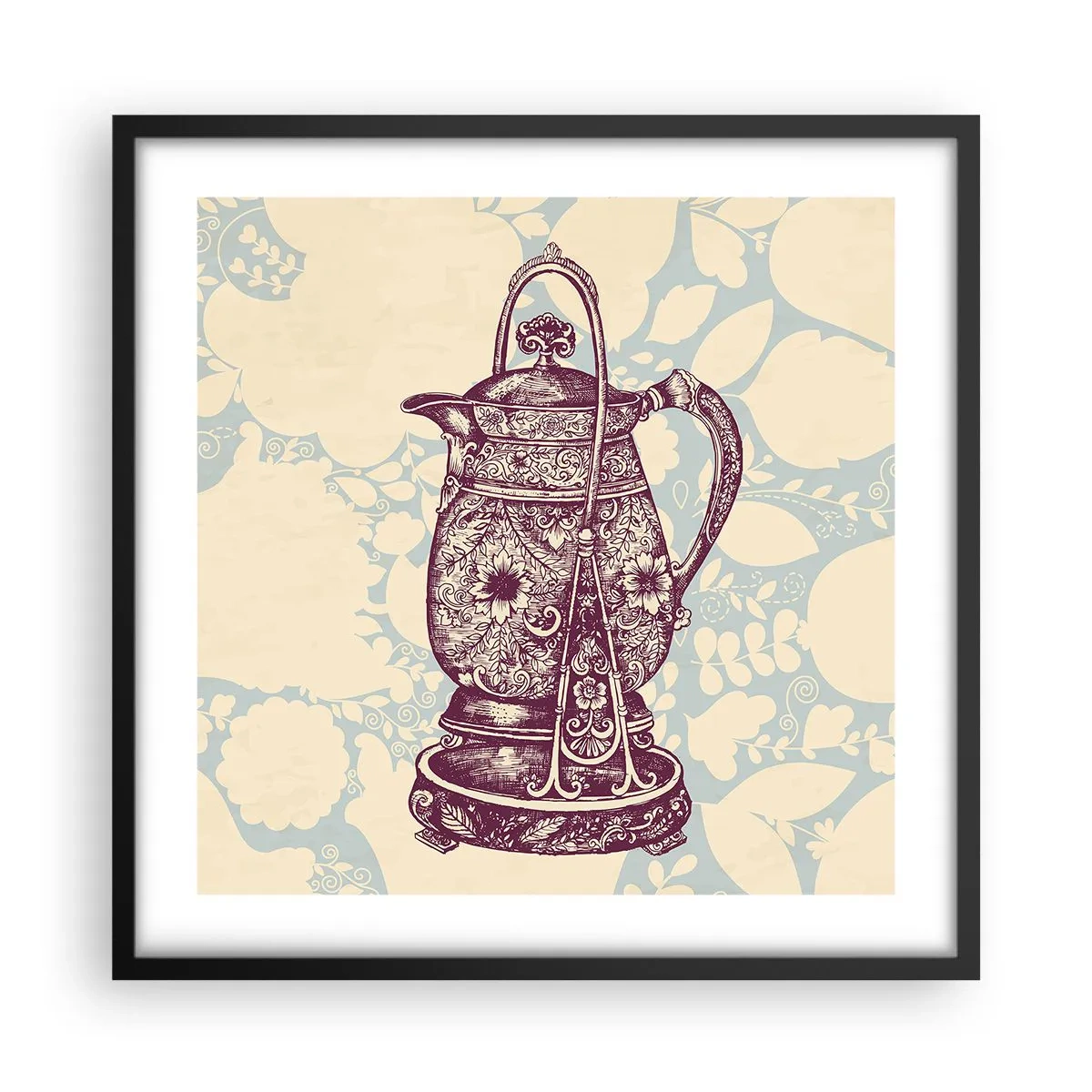 Plakat i sort ramme - Skønheden i hverdagslivet - 50x50 cm