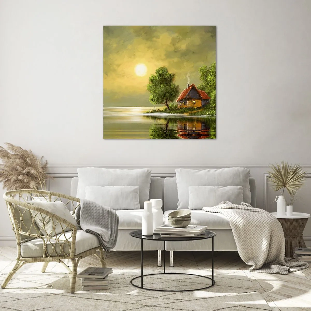 Billede på glas - Smukt, som fra et billede - 70x70 cm