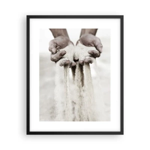 Plakat i sort ramme - Med disse hænder... - 40x50 cm