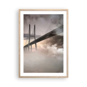 Plakat i ramme af lyst egetræ - På en flod, der ikke eksisterer - 50x70 cm