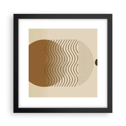 Plakat i sort ramme - Om geometriske figurers oprindelse - 30x30 cm