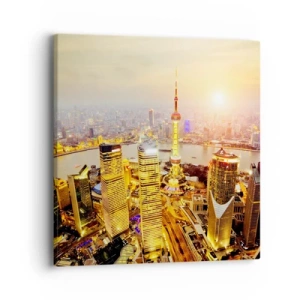 Lærredstryk - Billede på lærred - Den asiatiske drøm - 40x40 cm