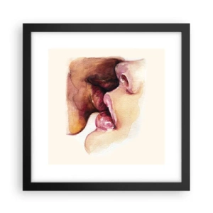 Plakat i sort ramme - Som nat og dag, jord og himmel - 30x30 cm