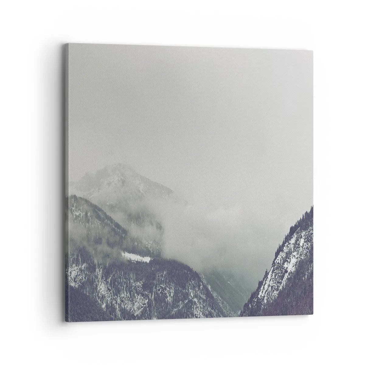 Lærredstryk - Billede på lærred - Tåget dal - 70x70 cm