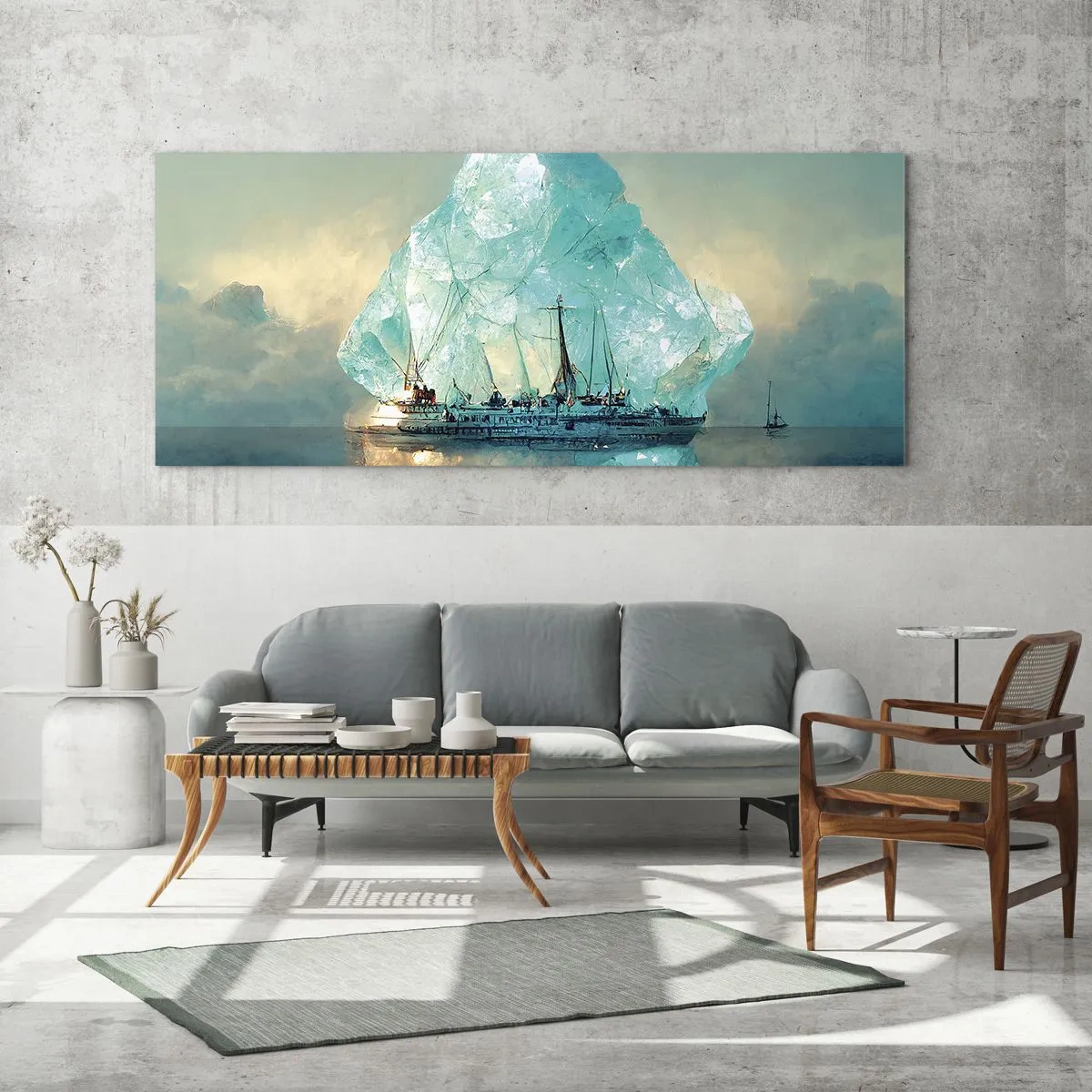 Billede på glas - Arktisk diamant - 100x40 cm