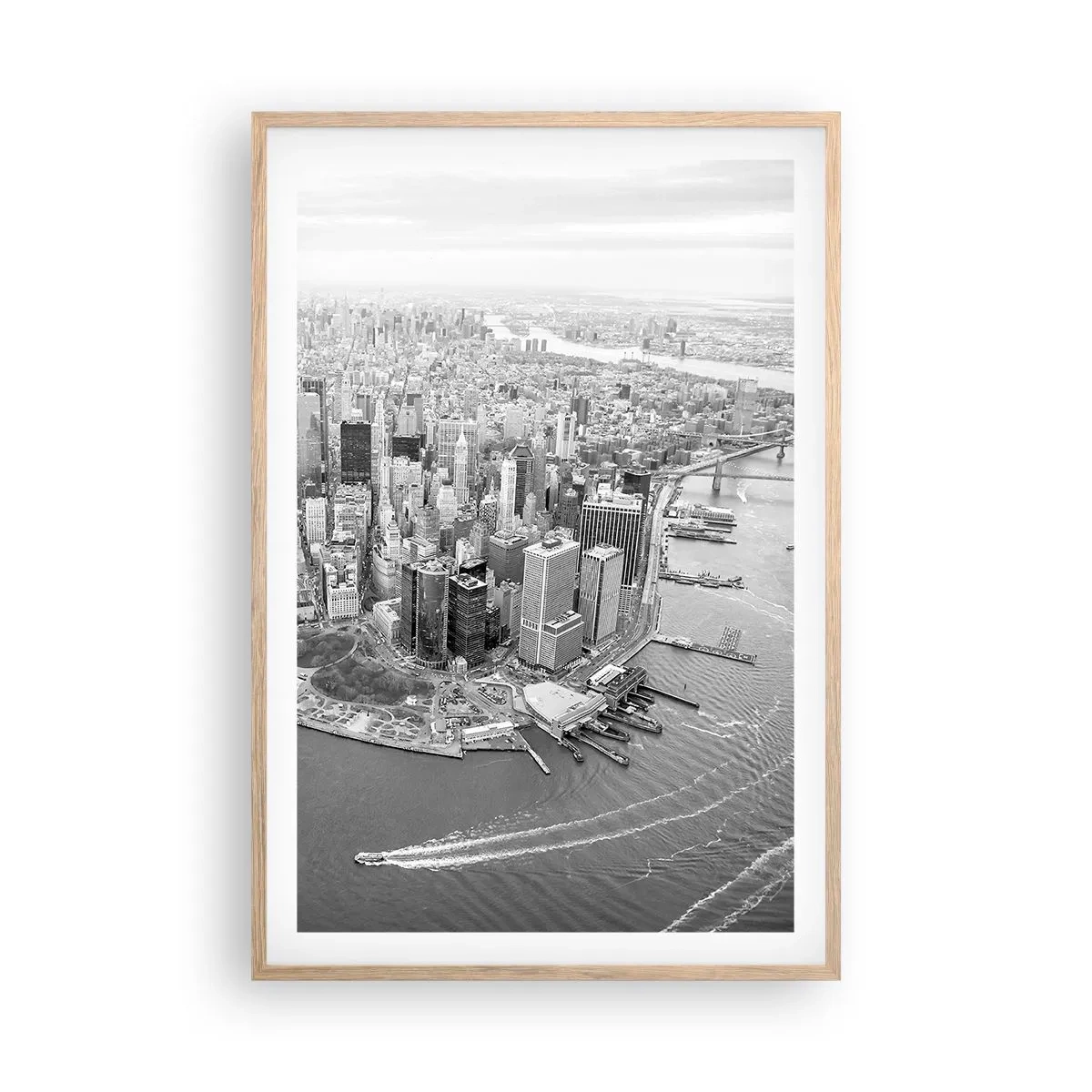 Plakat i ramme af lyst egetræ - Hvordan kan man ikke elske? - 61x91 cm