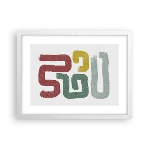 Plakat i hvid ramme - På et ukendt sprog - 40x30 cm