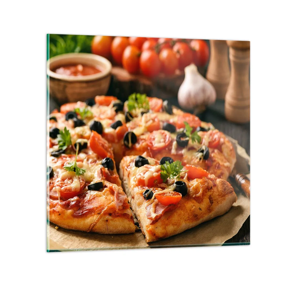 Billede på glas - Du er sluppet af sted med det igen - 50x50 cm