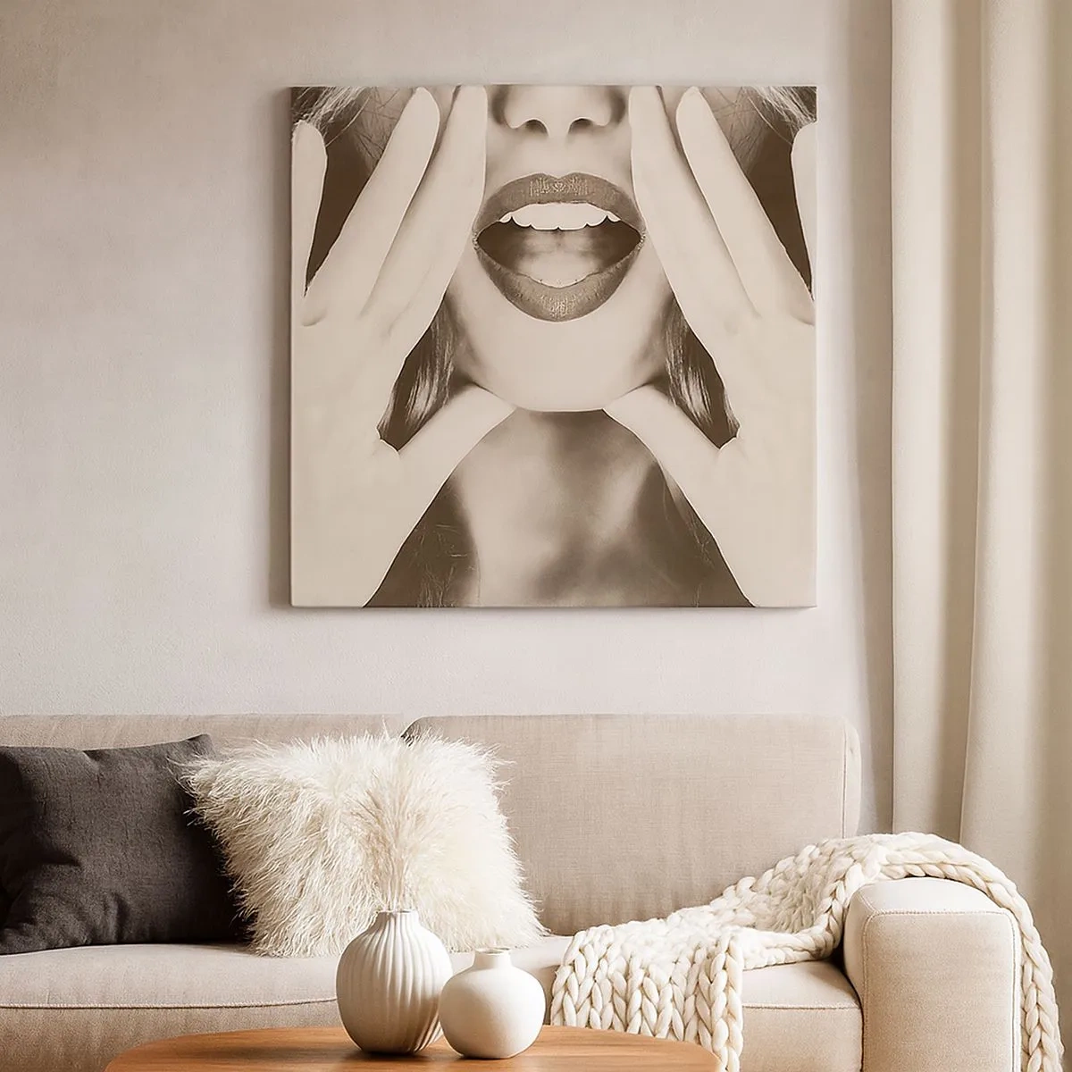 Lærredstryk - Billede på lærred - Jeg er på vej! - 30x30 cm