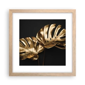 Plakat i ramme af lyst egetræ - Naturens skatte - 30x30 cm