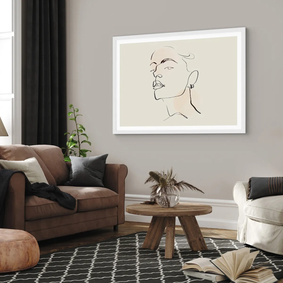 Plakat i hvid ramme - Et stolt blik - 50x40 cm