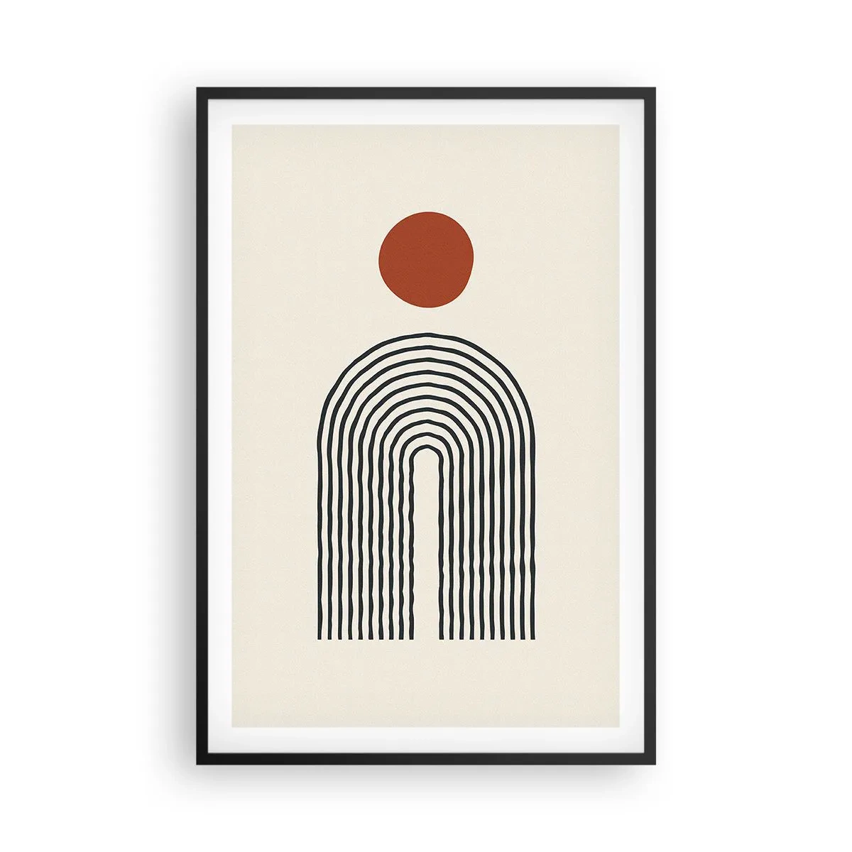 Plakat i sort ramme - Magnetisme af former og farver - 61x91 cm