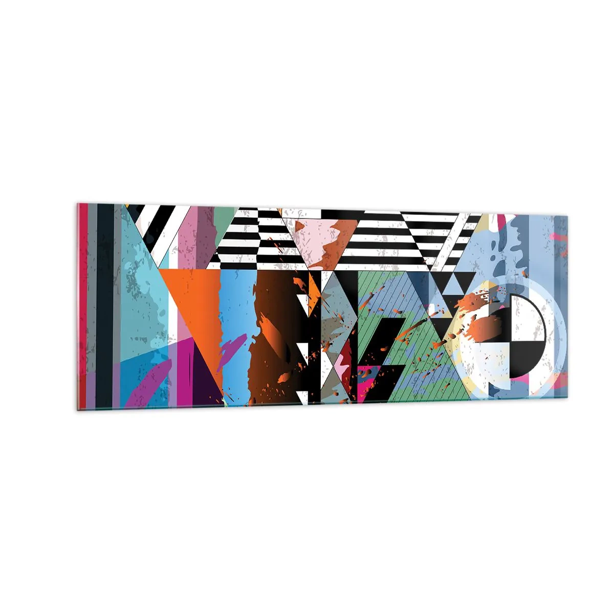 Billede på glas - Geometrisk og organisk - 140x50 cm