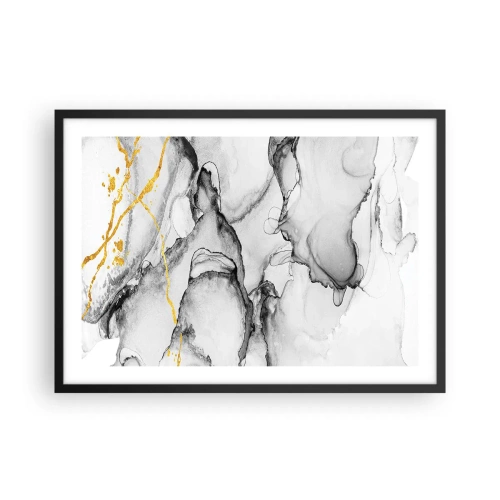 Plakat i sort ramme - Sammensætning med guldmotiv - 70x50 cm