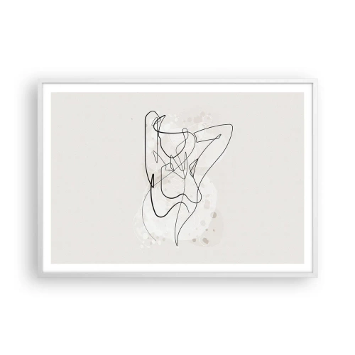 Plakat i hvid ramme - Forførelsens kunst - 100x70 cm