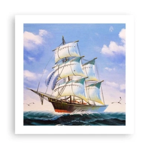 Plakat - Stolt med vinden - 50x50 cm