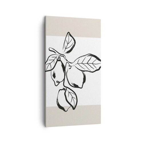 Lærredstryk - Billede på lærred - Hvor citronen modner... - 45x80 cm