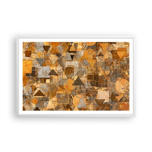 Plakat i hvid ramme - Verden i form - 91x61 cm