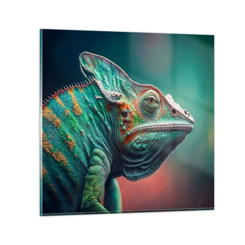 Billede på glas - Kan du se mig? Ikke godt... - 30x30 cm