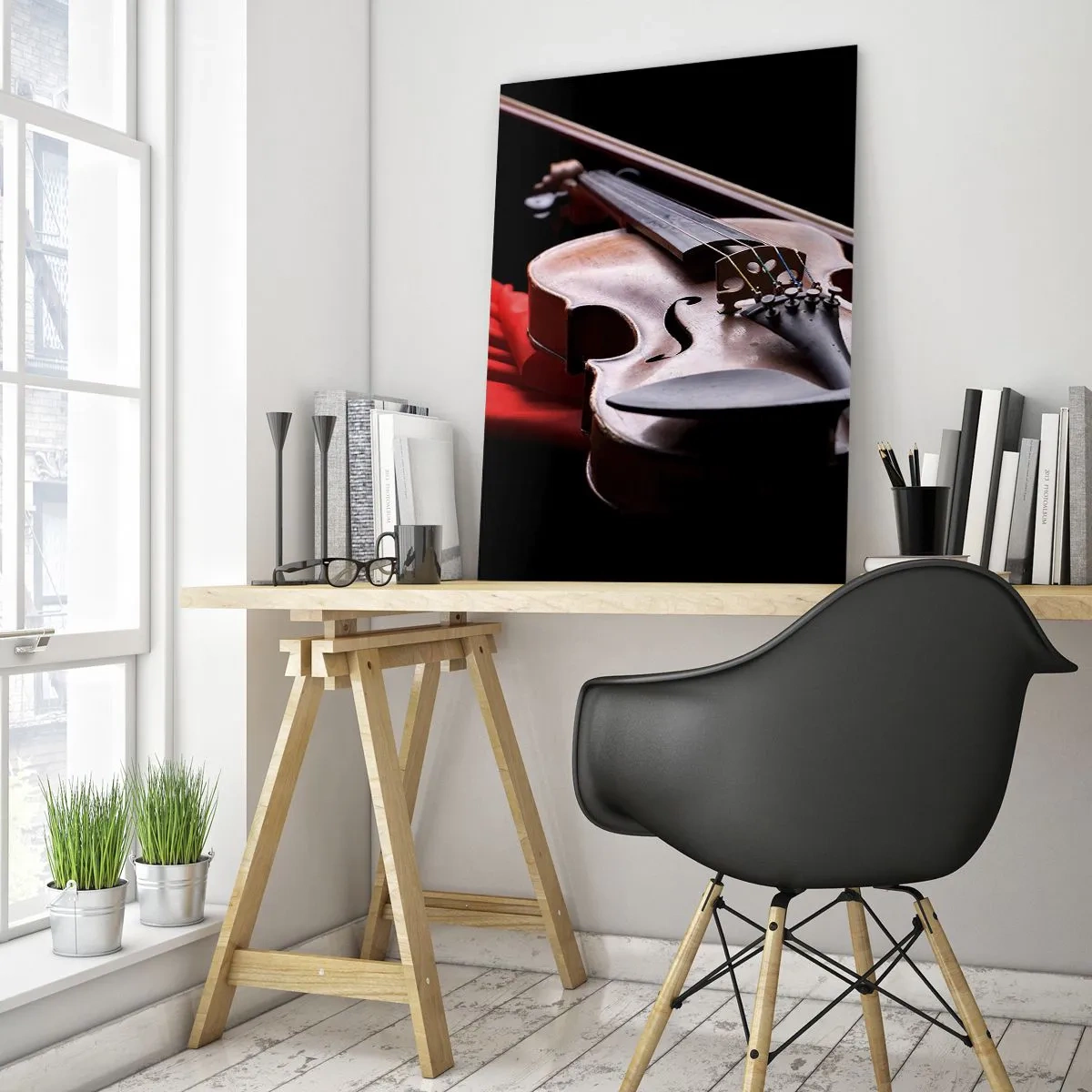 Billede på glas - Musik af følelser - 50x70 cm